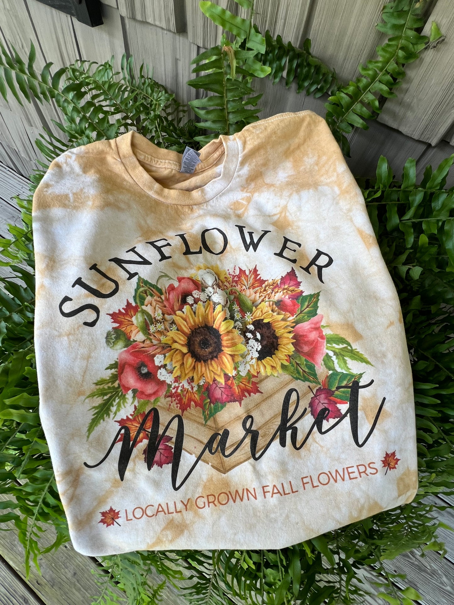 Honey Tie Dye Flower Market- L~ READY TO SHIP