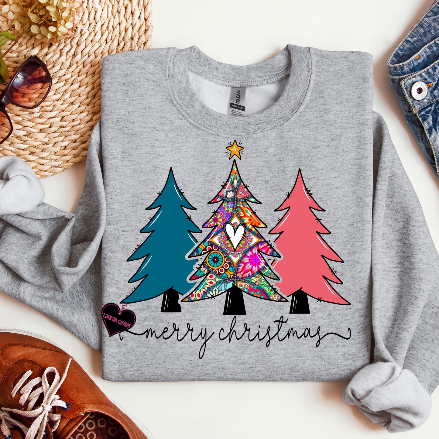 Tree trio with heart