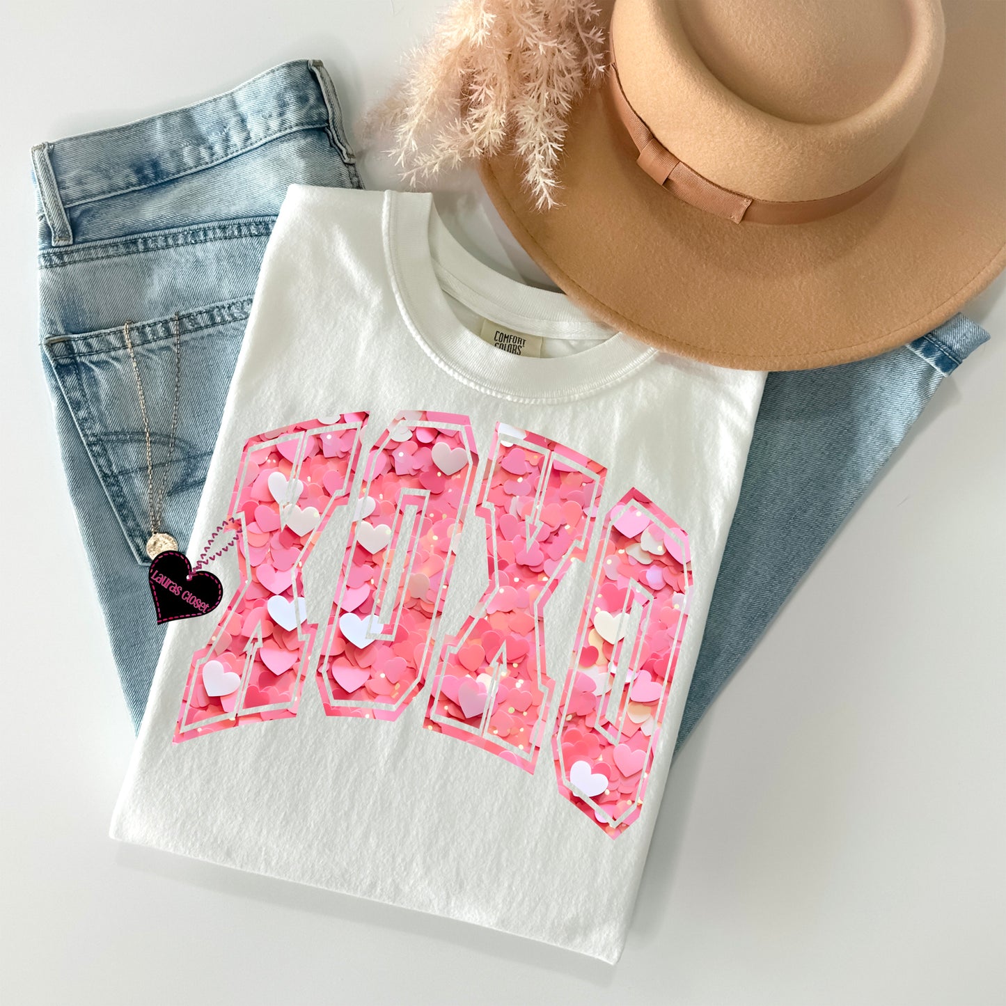 XOXO FAUX SEQUIN