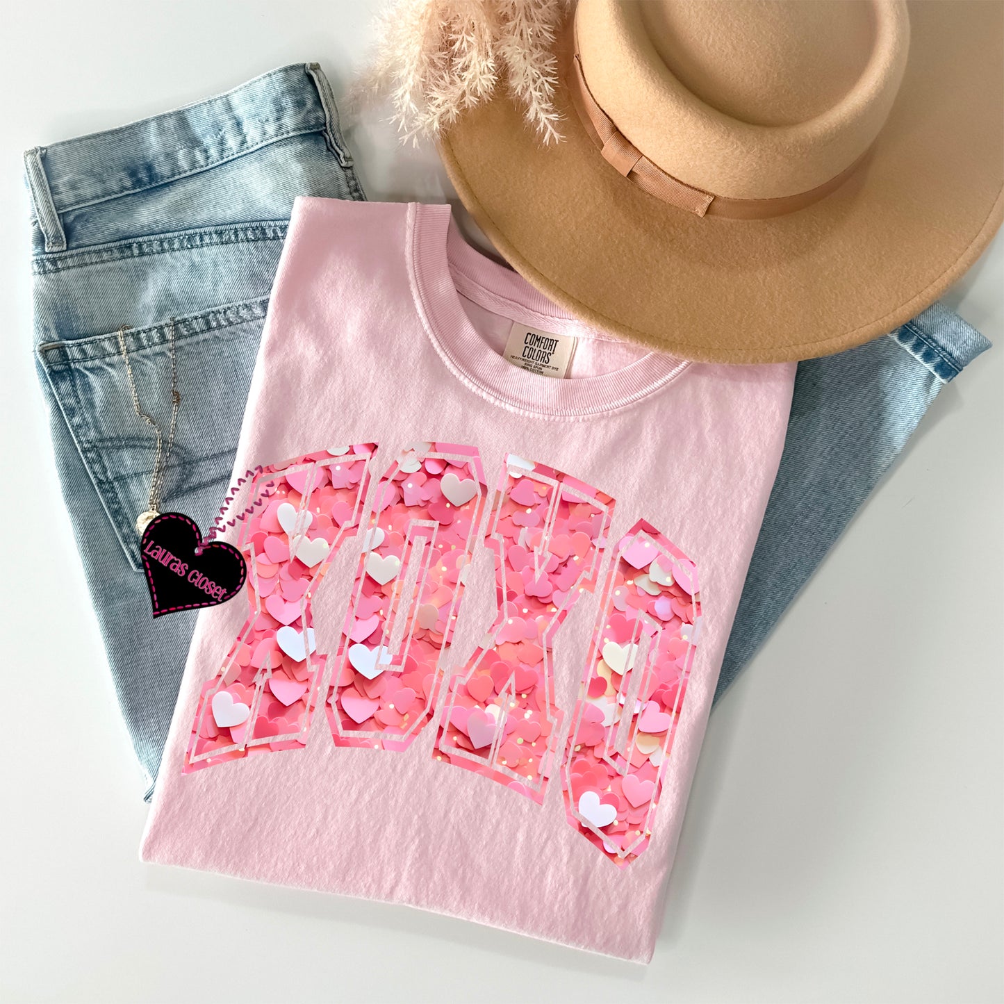 XOXO FAUX SEQUIN