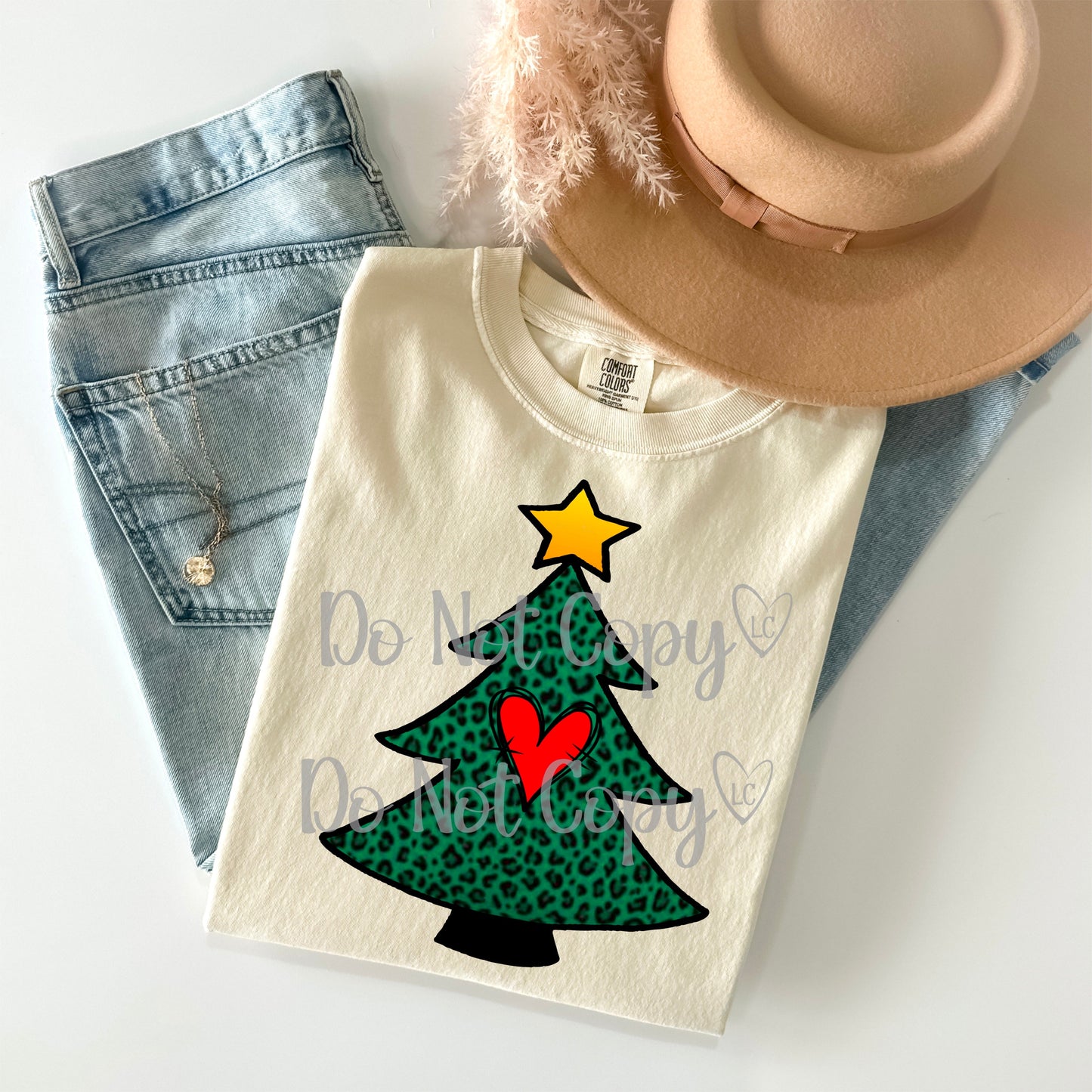 Green tree with heart