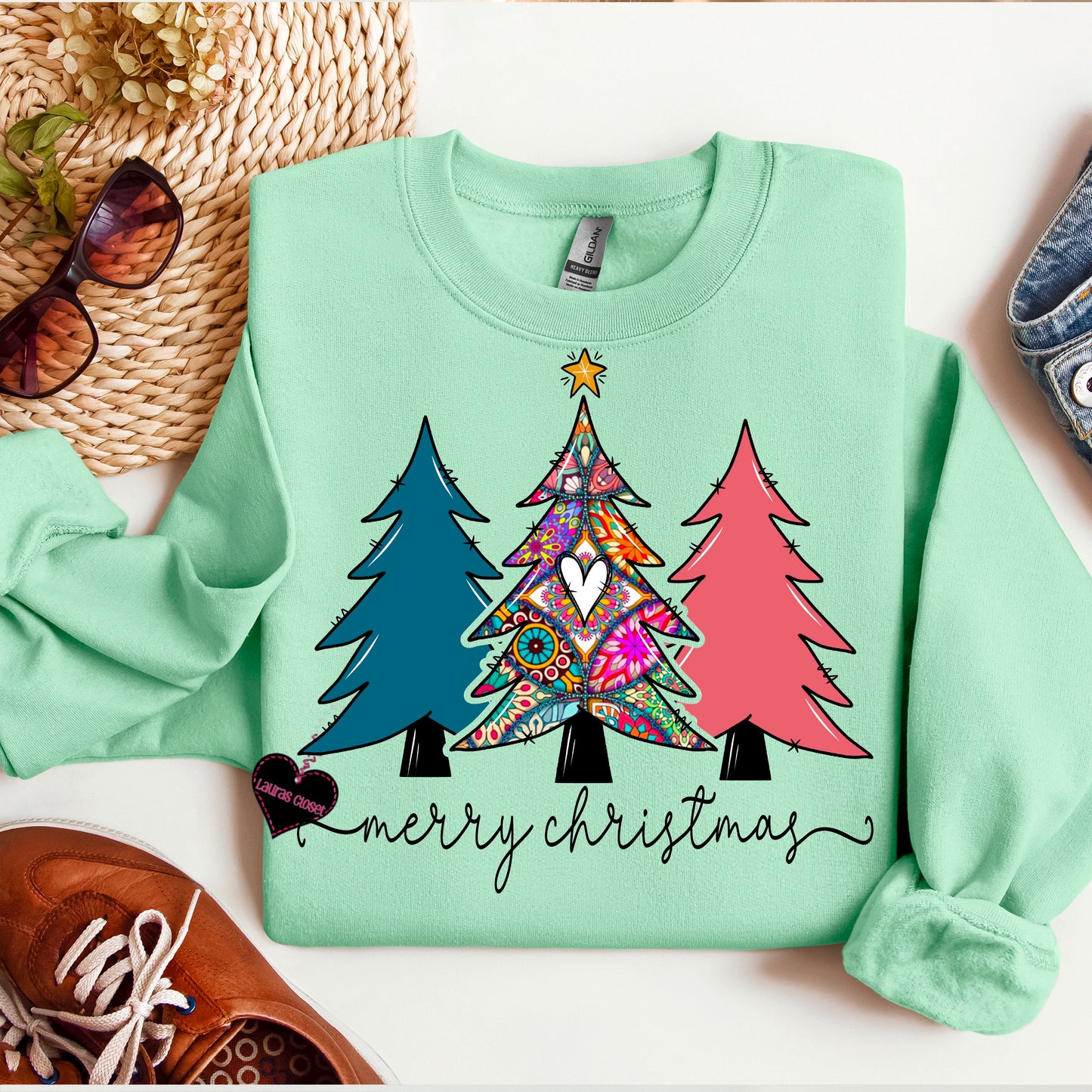 Tree trio with heart