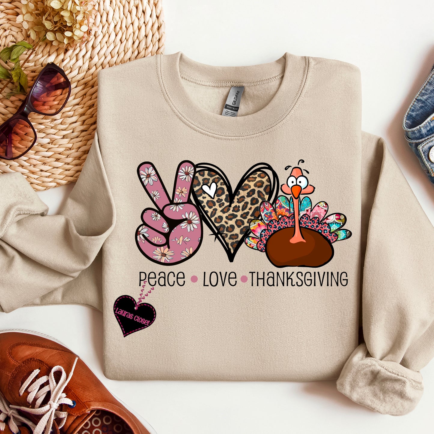 Peace Love Thanksgiving Turkey