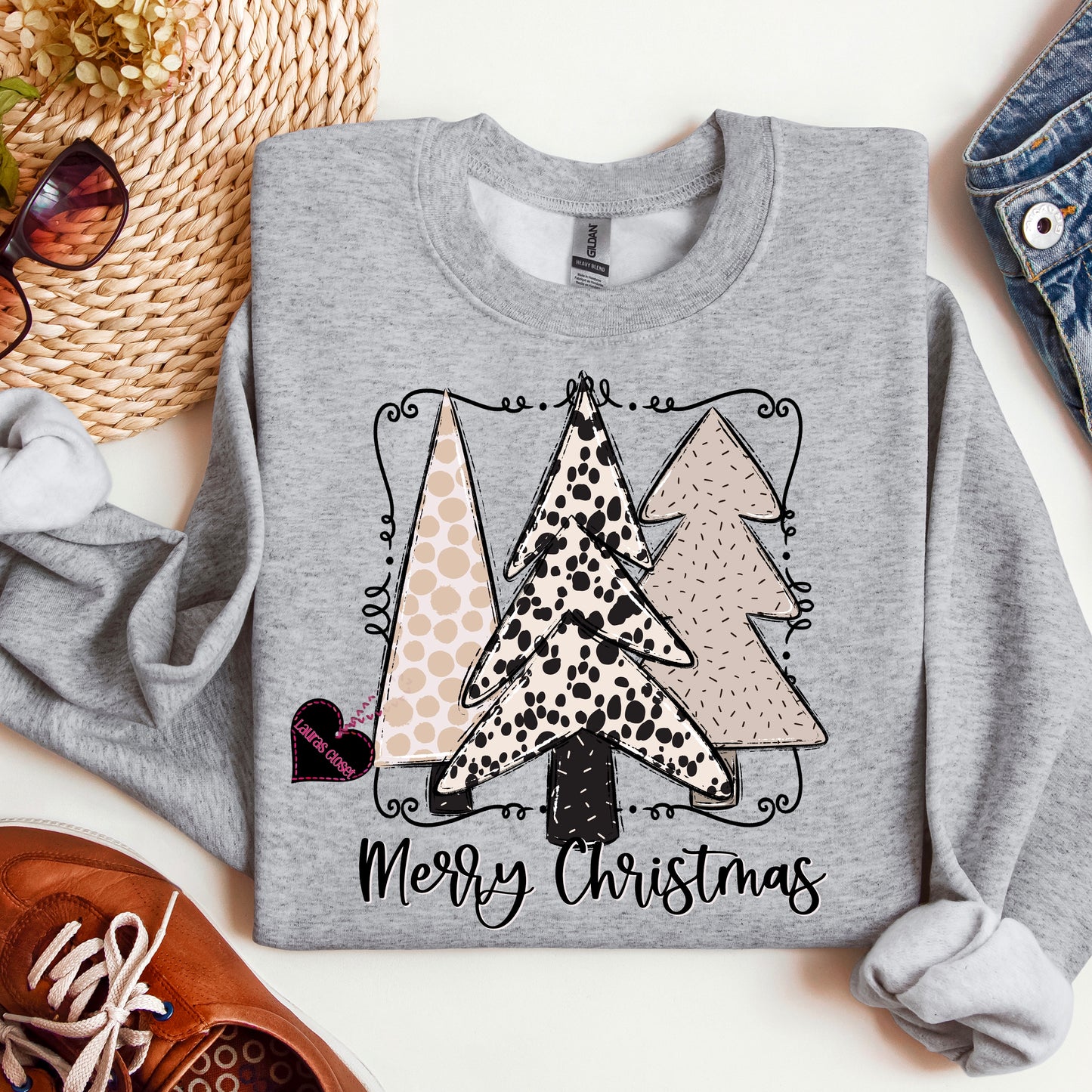 Merry Christmas- Neutral Trees