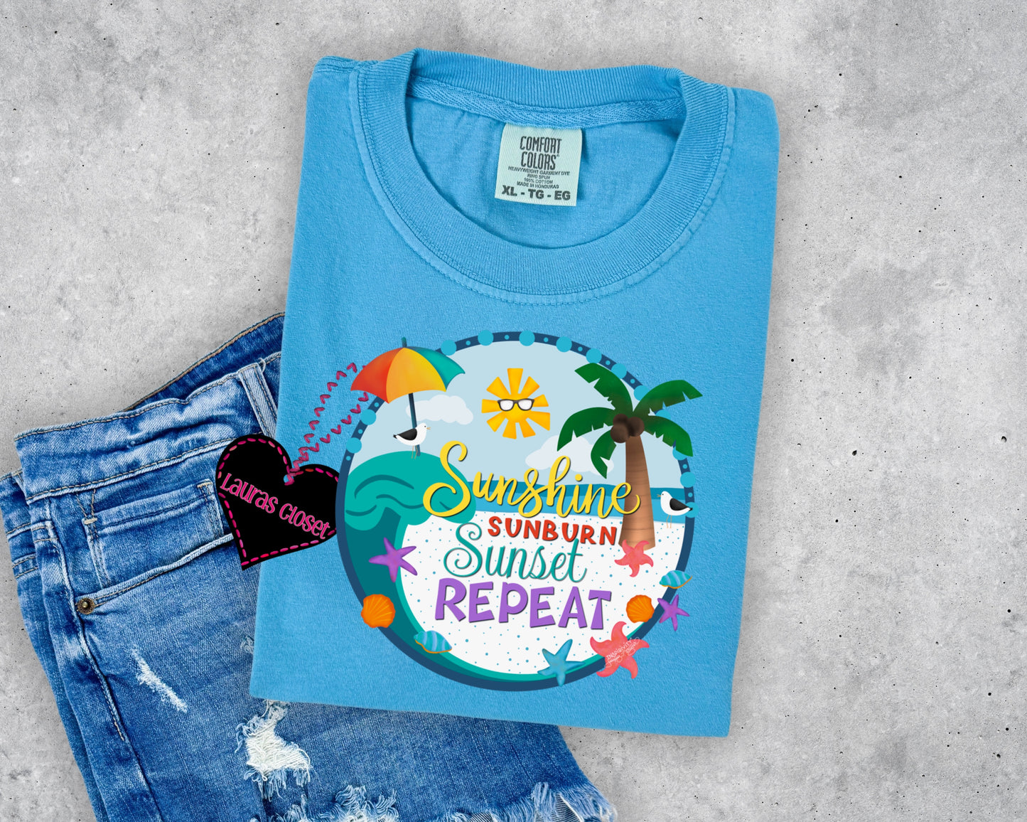 Sunshine Sunburn Sunset Repeat