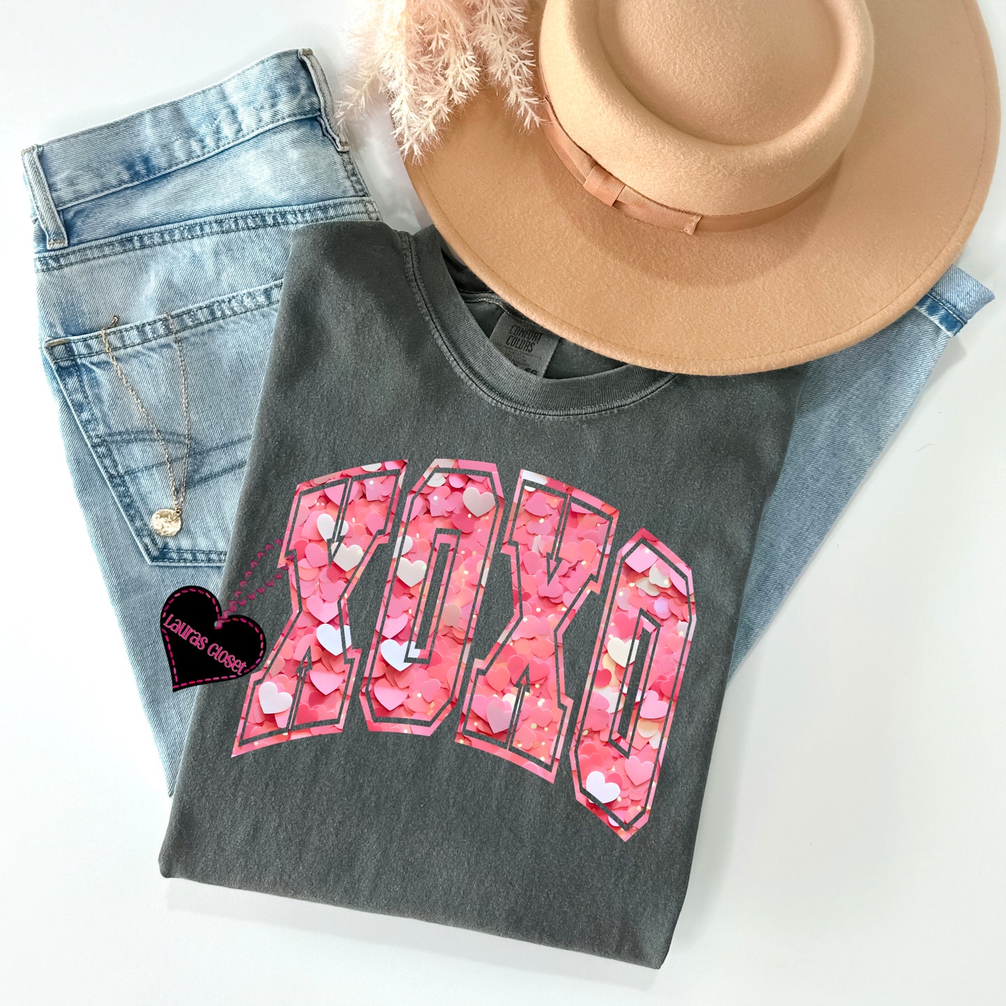 XOXO FAUX SEQUIN