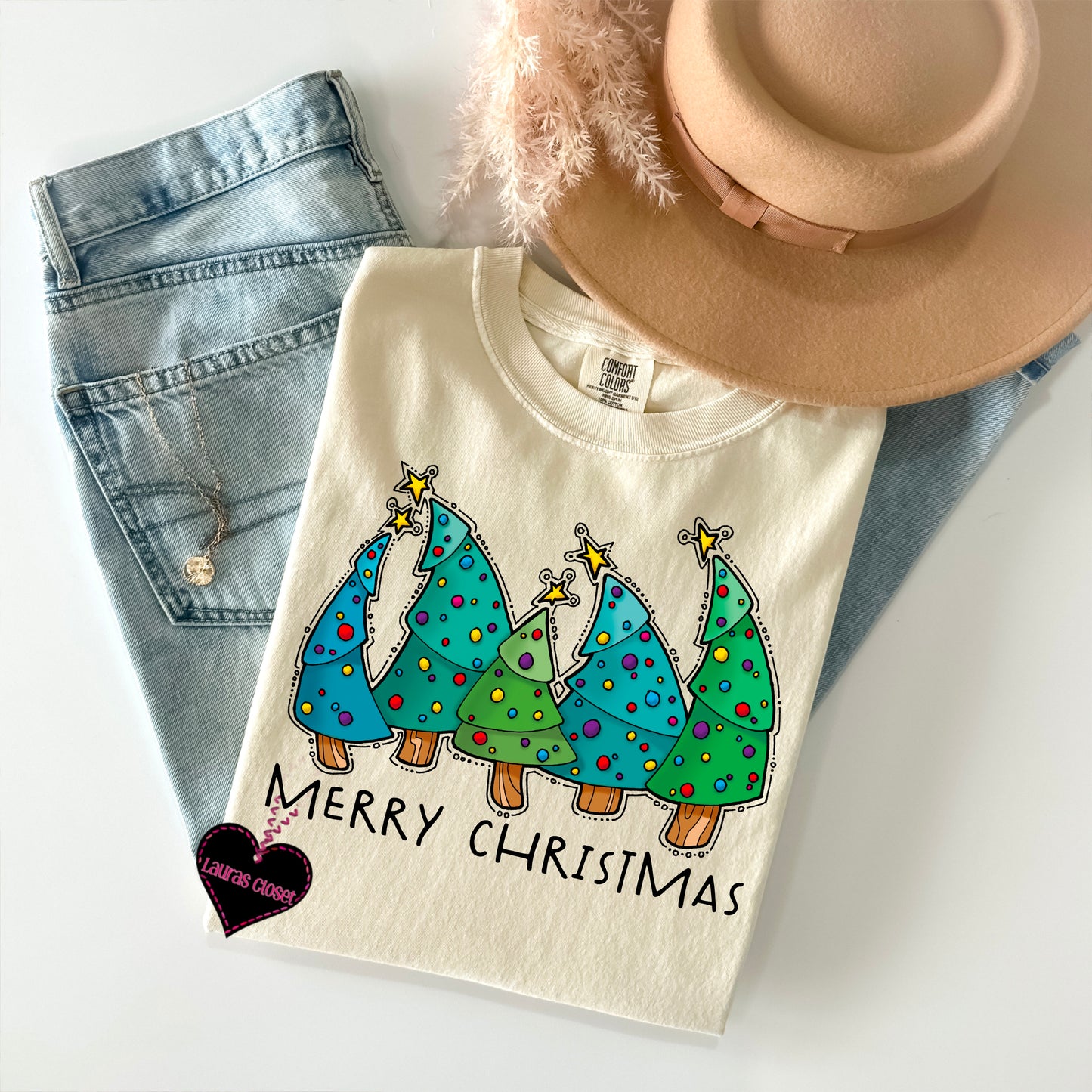 Green and blue Christmas trees