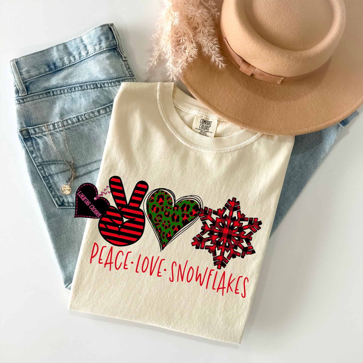 Peace Love Snowflakes