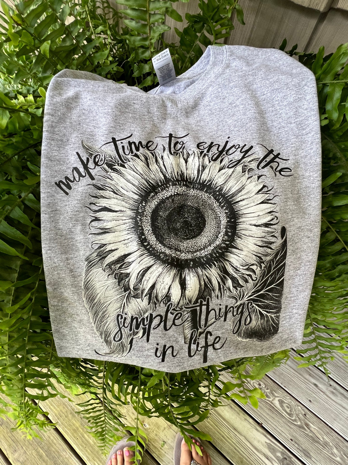 Sport Gray Make time to enjoy the little things ~ L~ READY TO SHIP