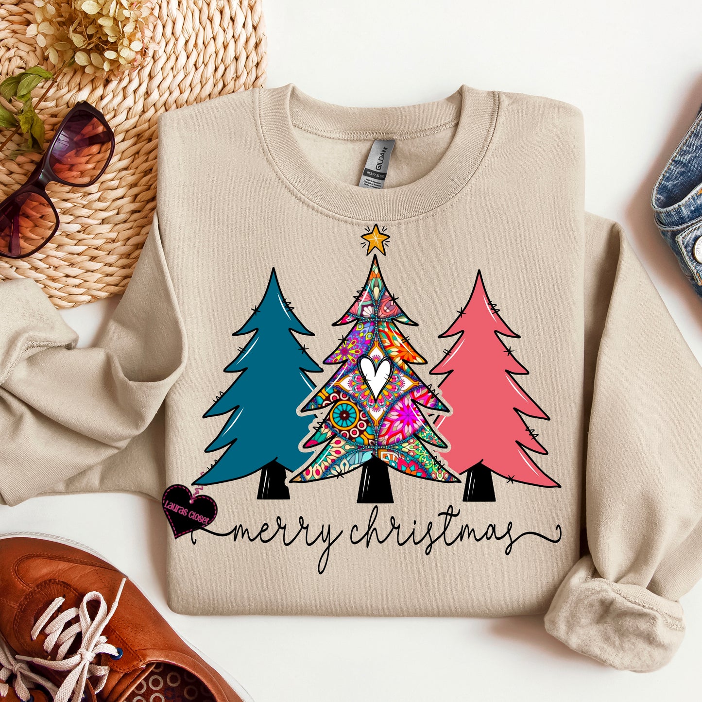 Tree trio with heart