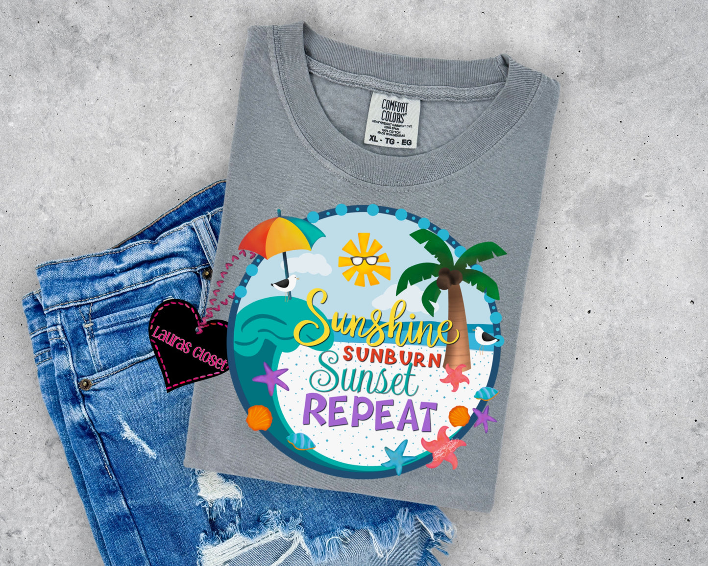 Sunshine Sunburn Sunset Repeat