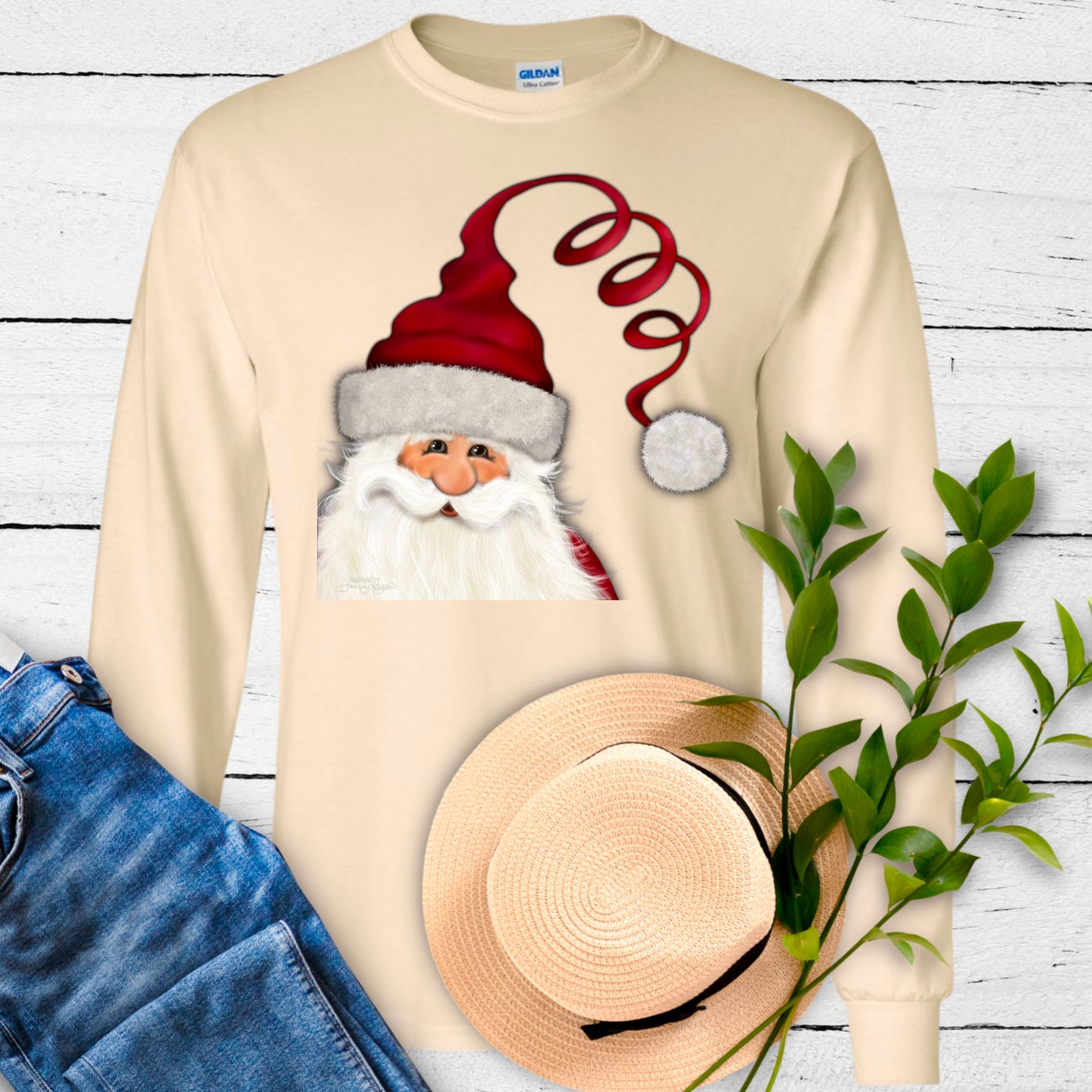 CURLY HAT SANTA