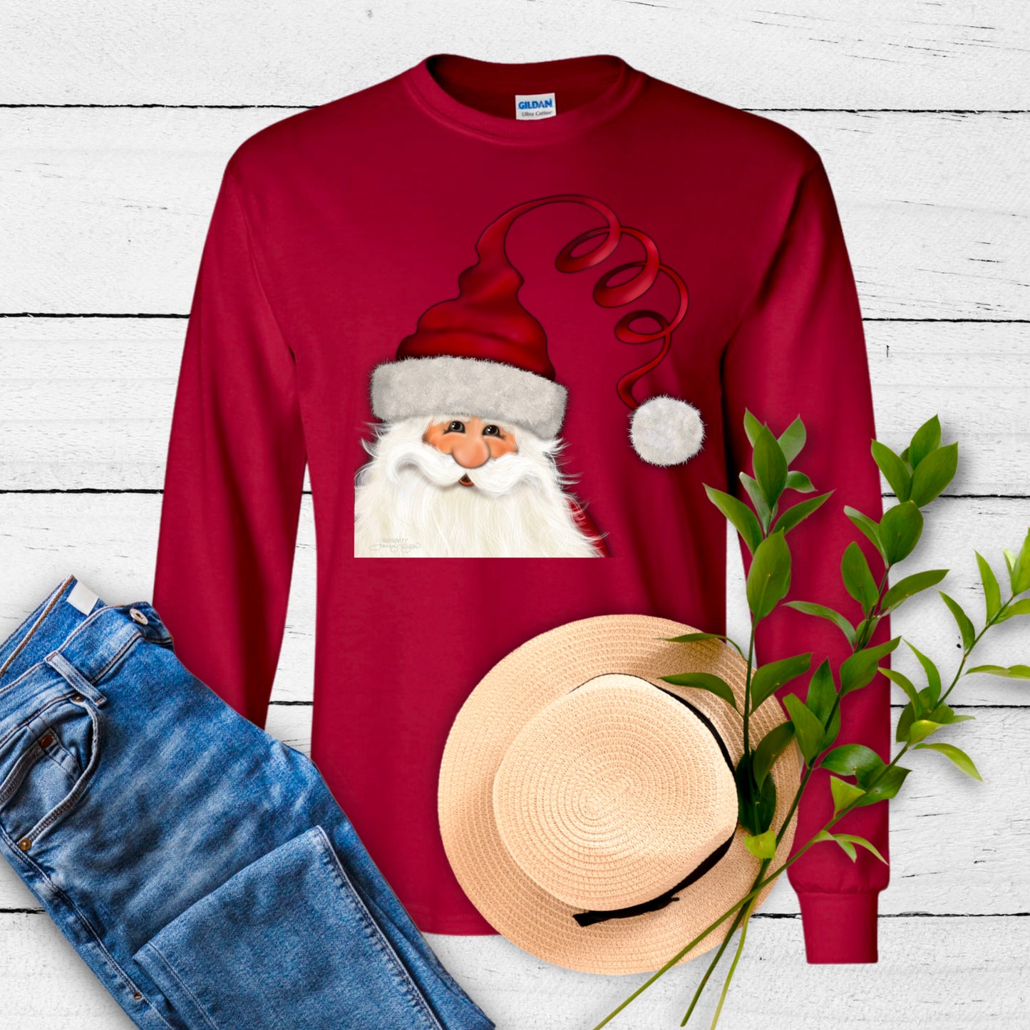 CURLY HAT SANTA