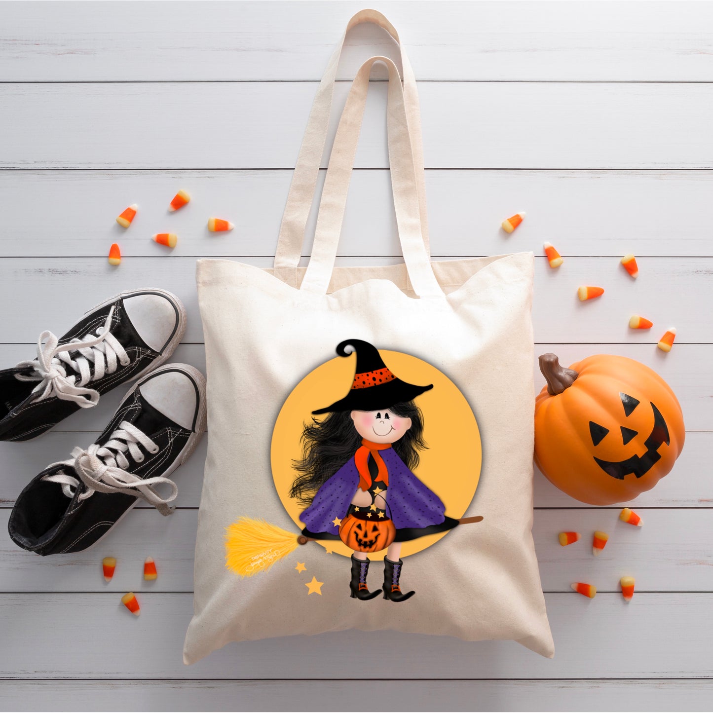 FULL MOON WITCH TOTEBAG