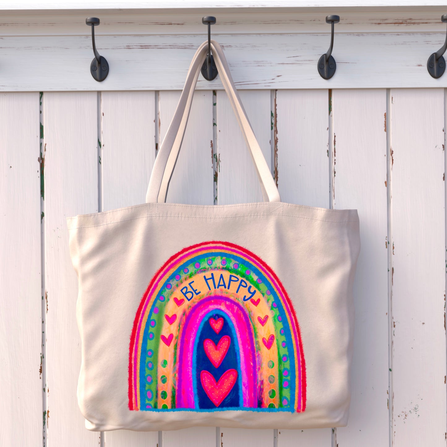 BE HAPPY TOTEBAG