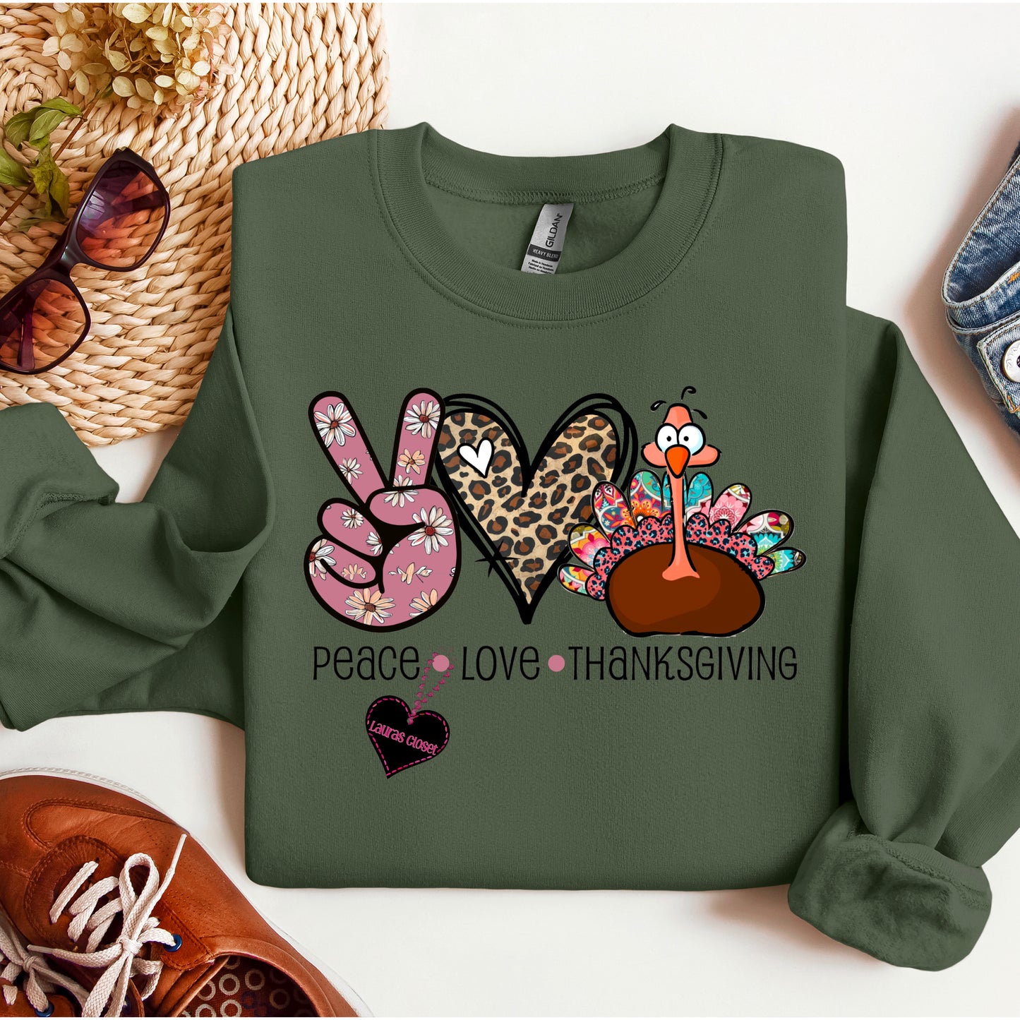 Peace Love Thanksgiving Turkey