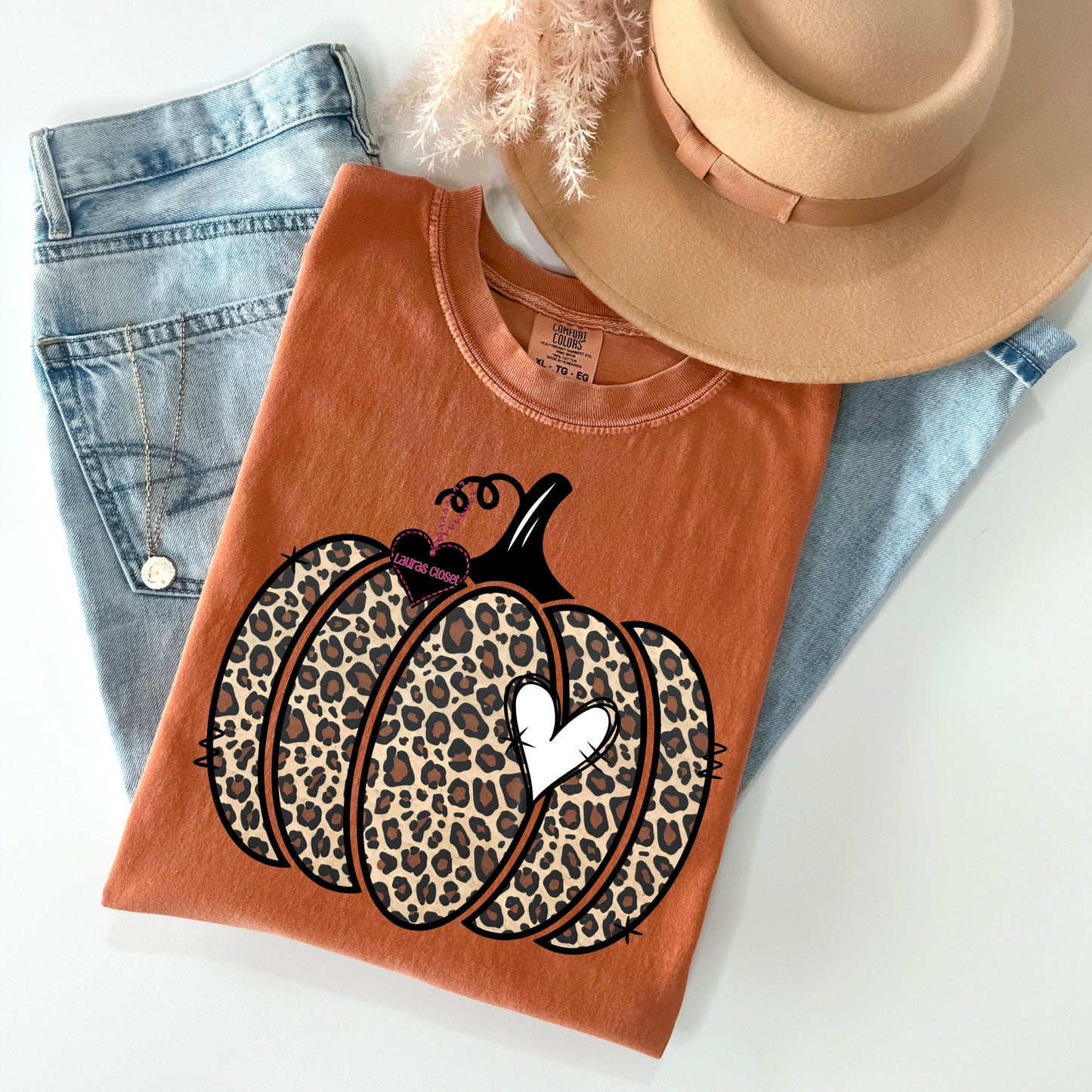 Leopard Pumpkin with heart