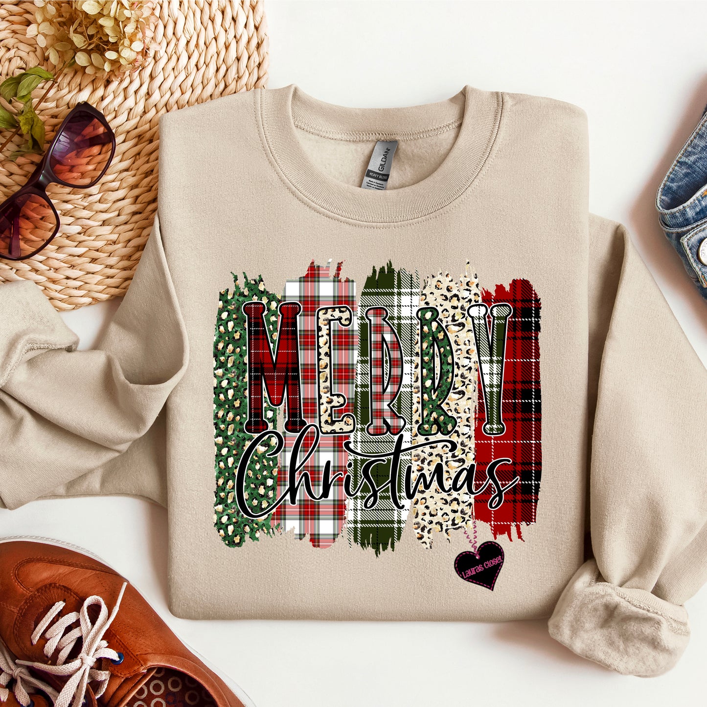 MERRY CHRISTMAS BRUSHSTROKES