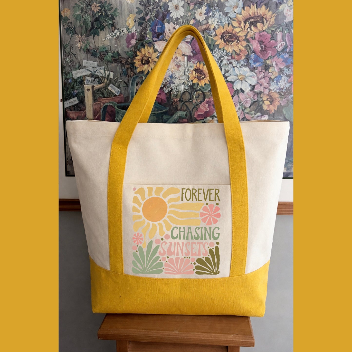 FOREVER CHASING SUNSETS TOTEBAG