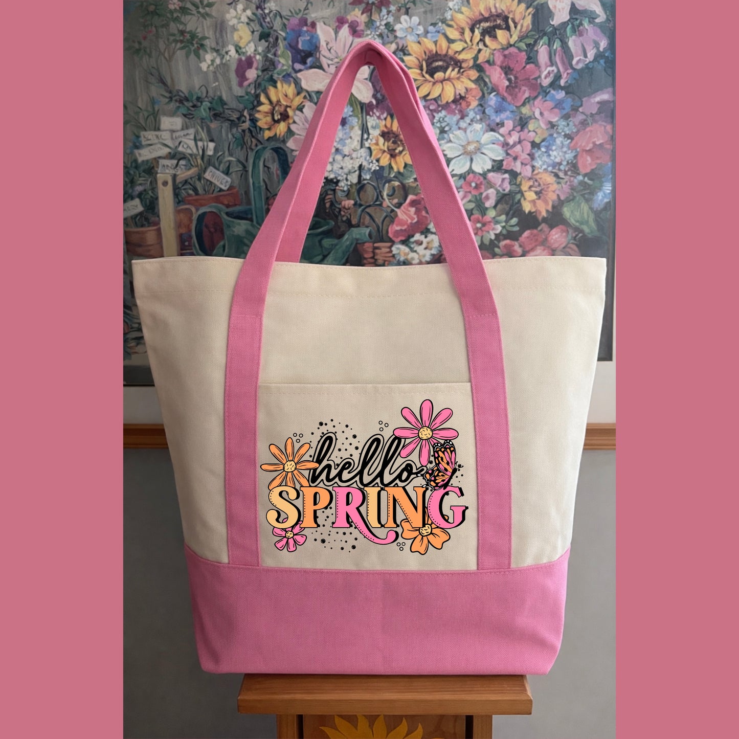 HELLO SPRING TOTEBAG