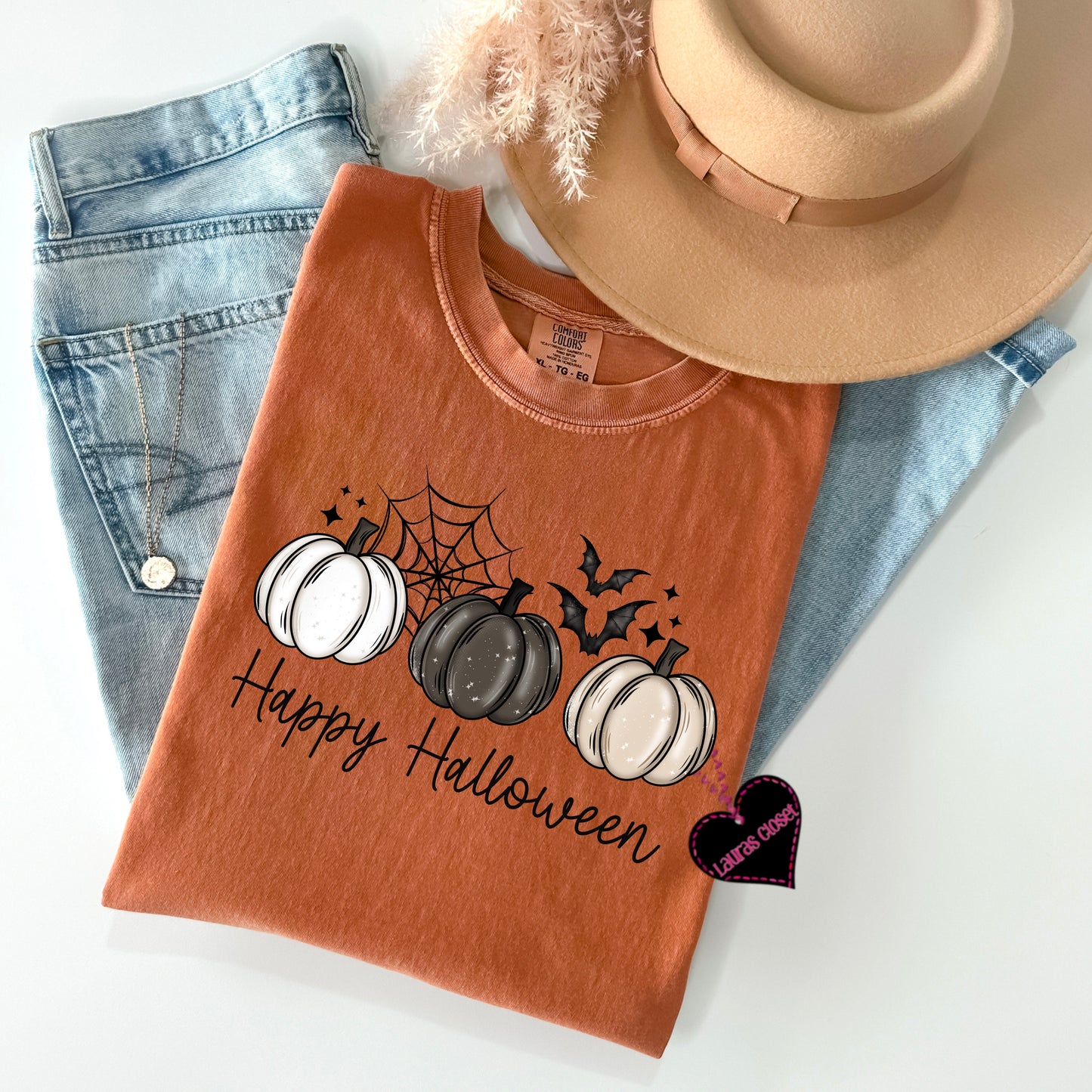 Trio of Pumpkins- Happy Halloween