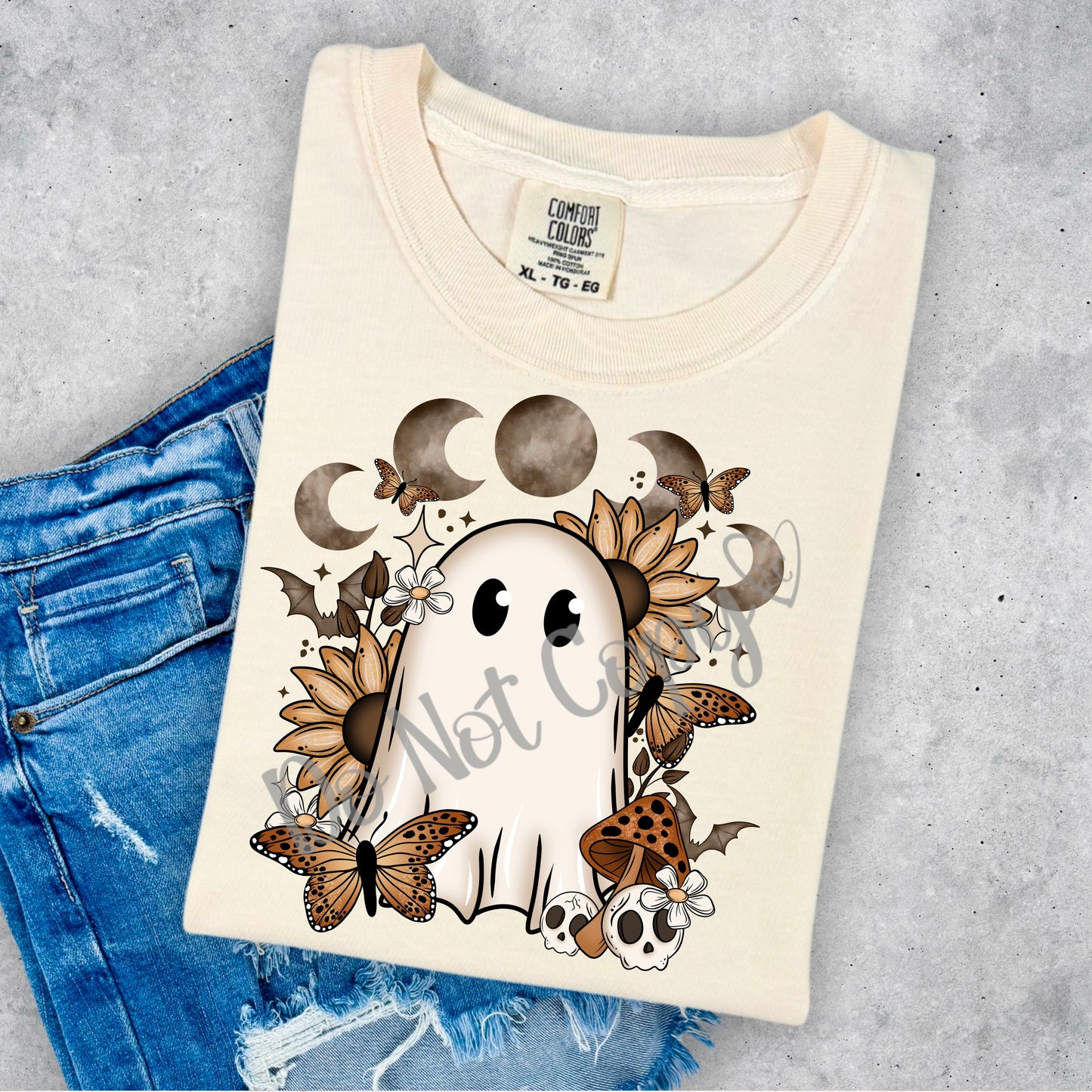 Ghost with Sunflowers and Butterflies