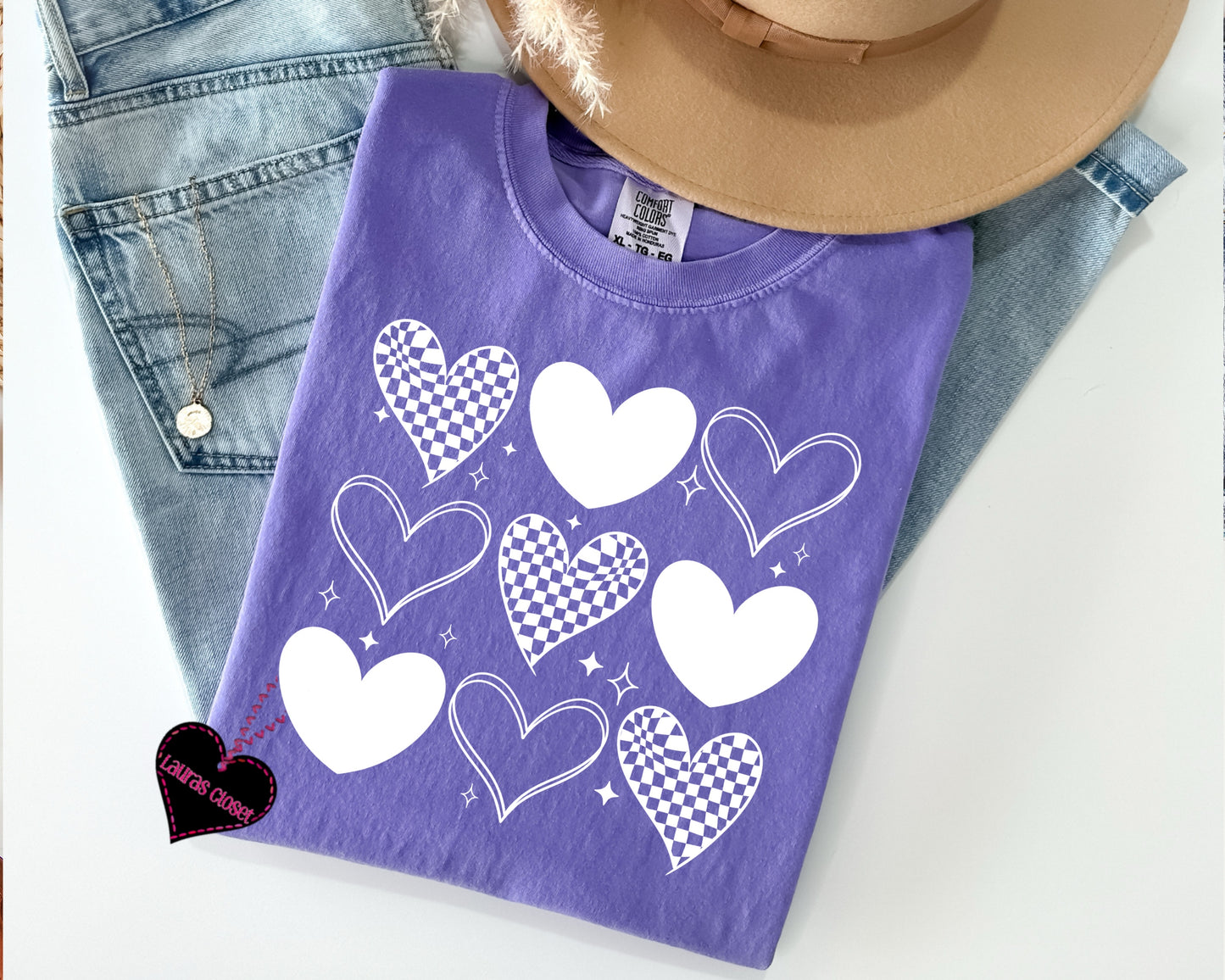 White Hearts Grid