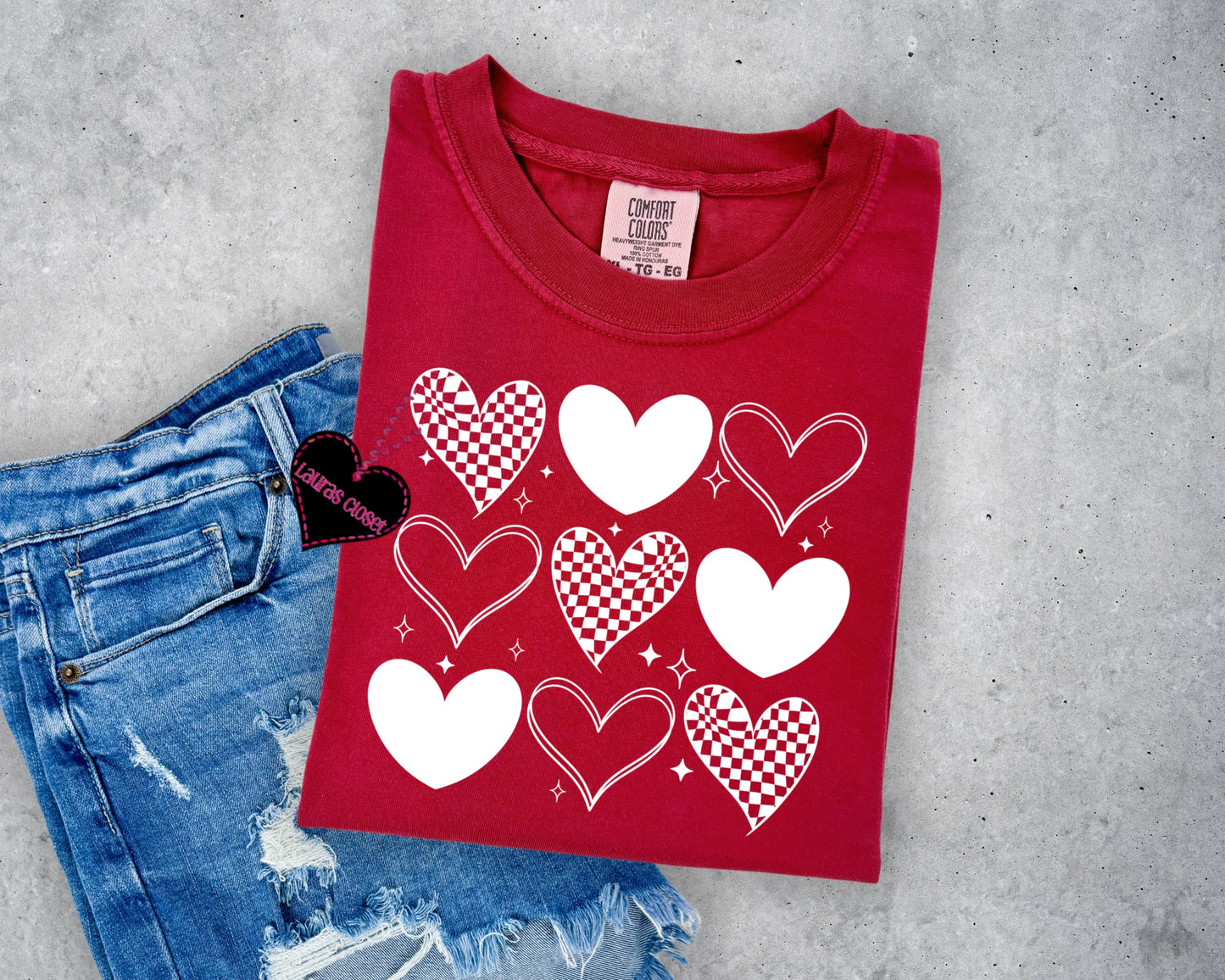 White Hearts Grid