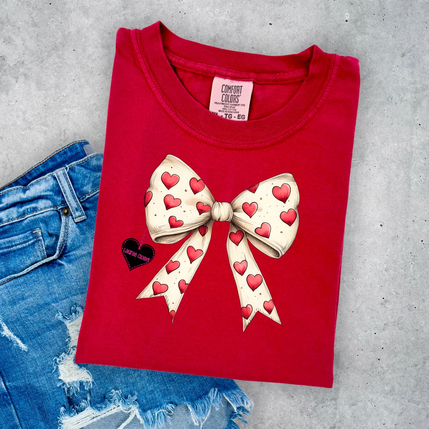 Valentine Bow T shirt