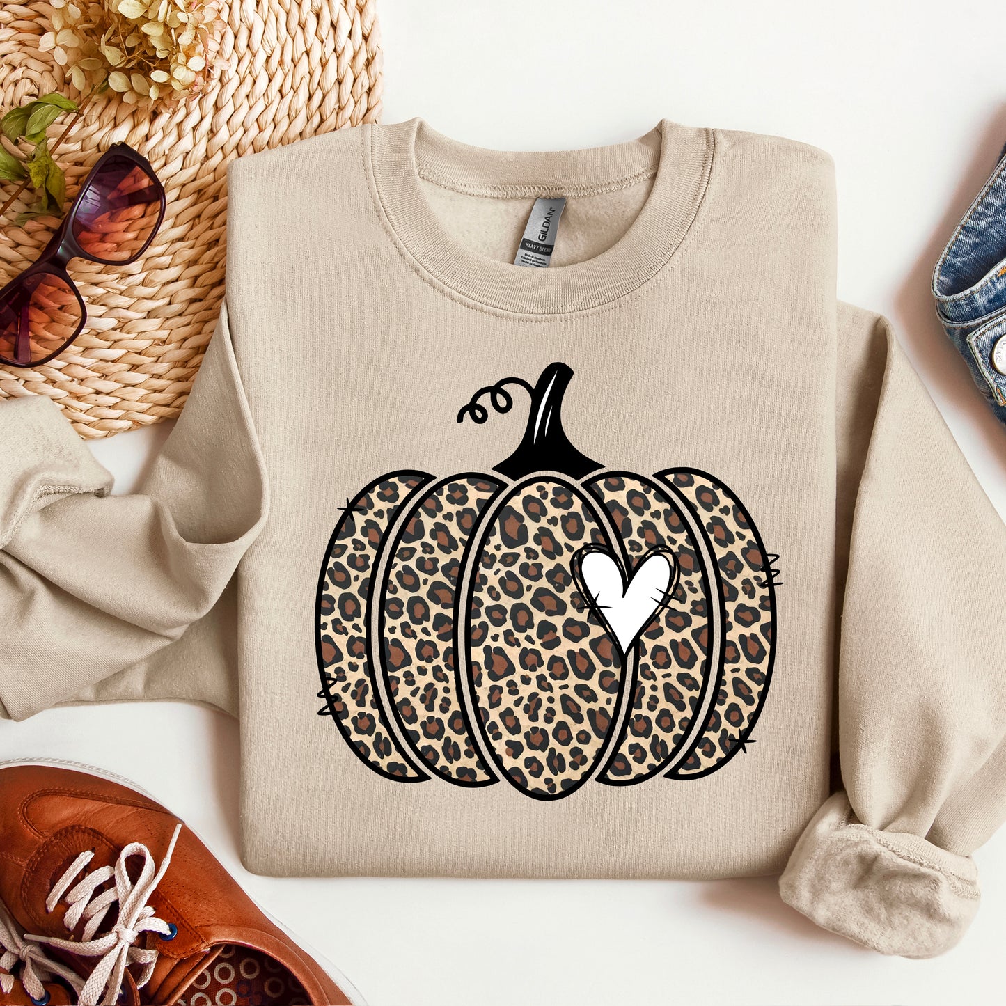 Leopard Pumpkin with heart