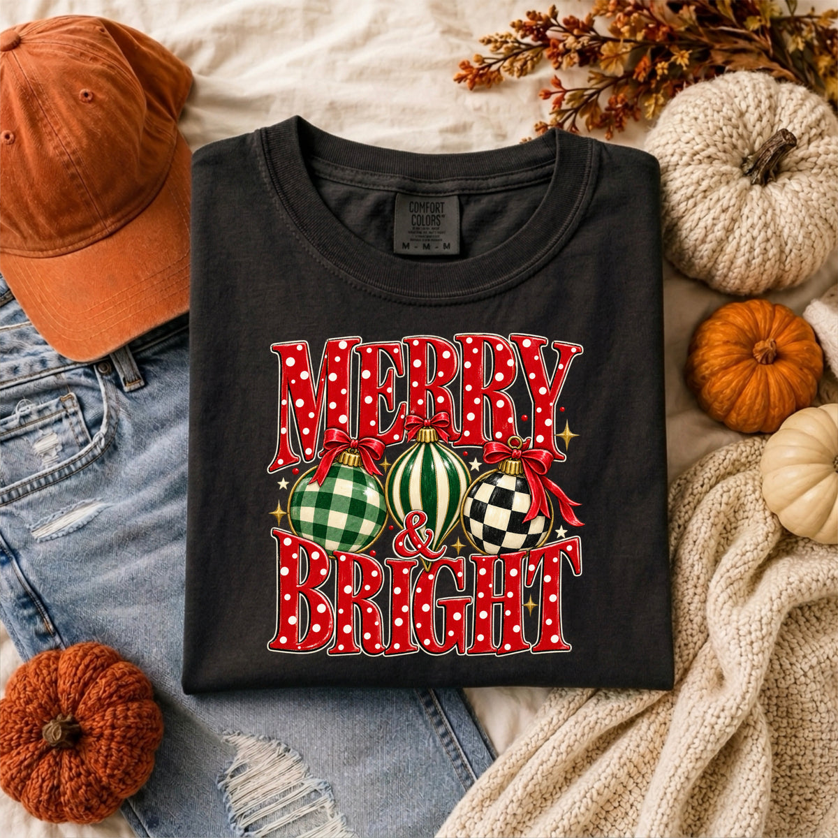 MERRY AND BRIGHT CHRISTMAS BALLS