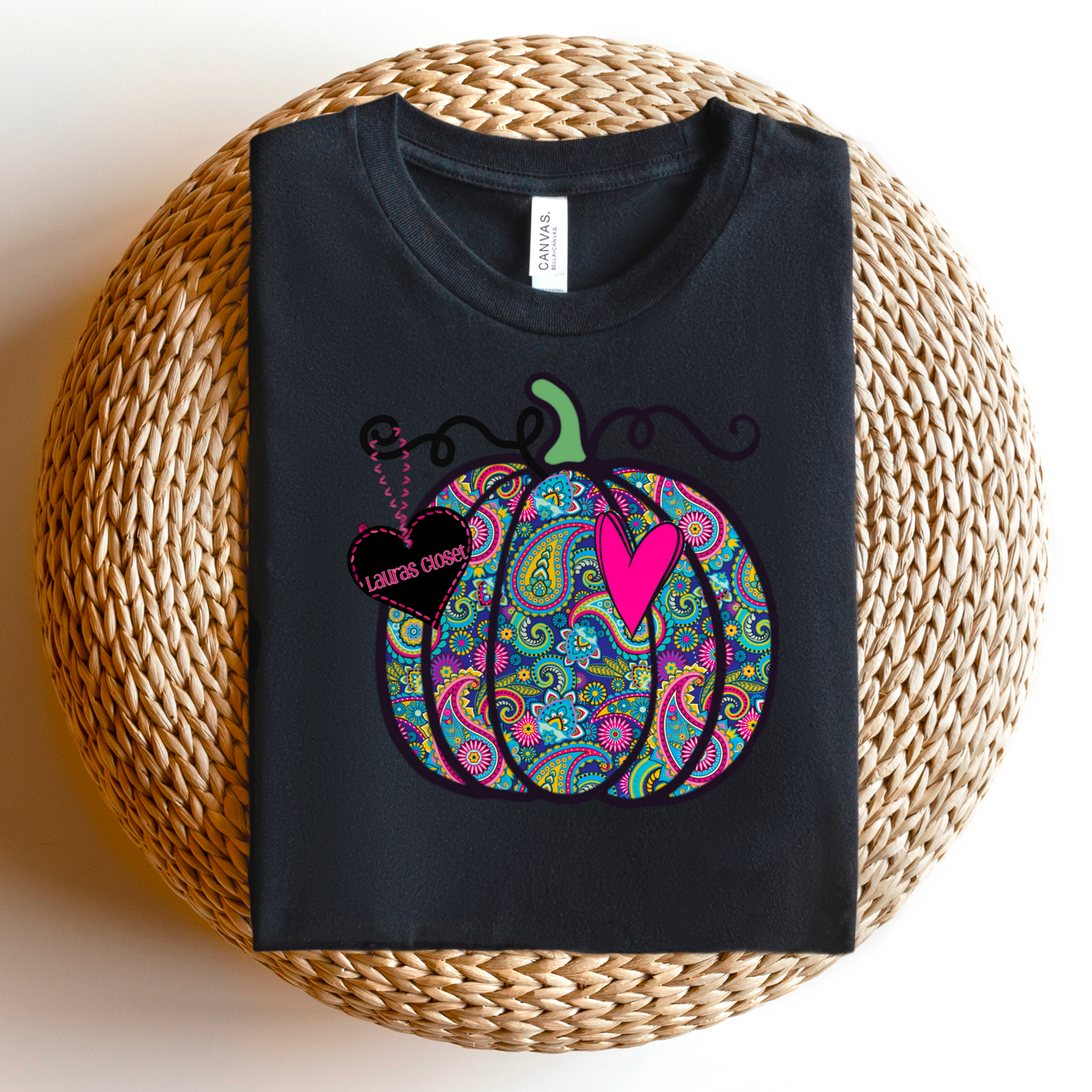 PUMPKIN- Paisley Pink Heart