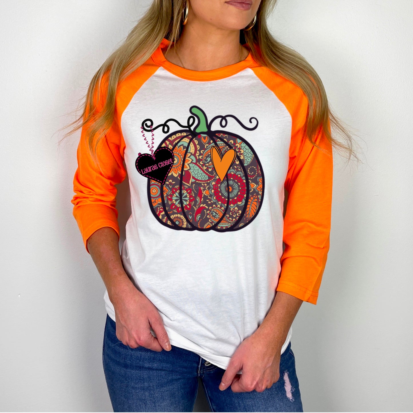 PUMPKIN- Paisley Orange Heart