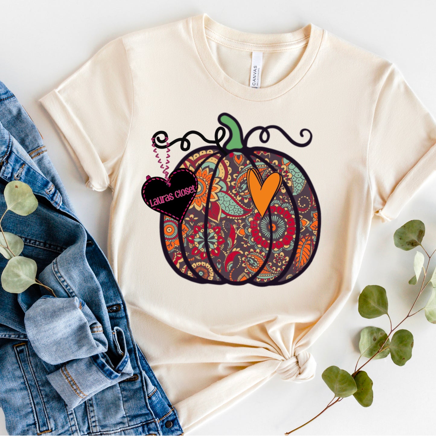 PUMPKIN- Paisley Orange Heart