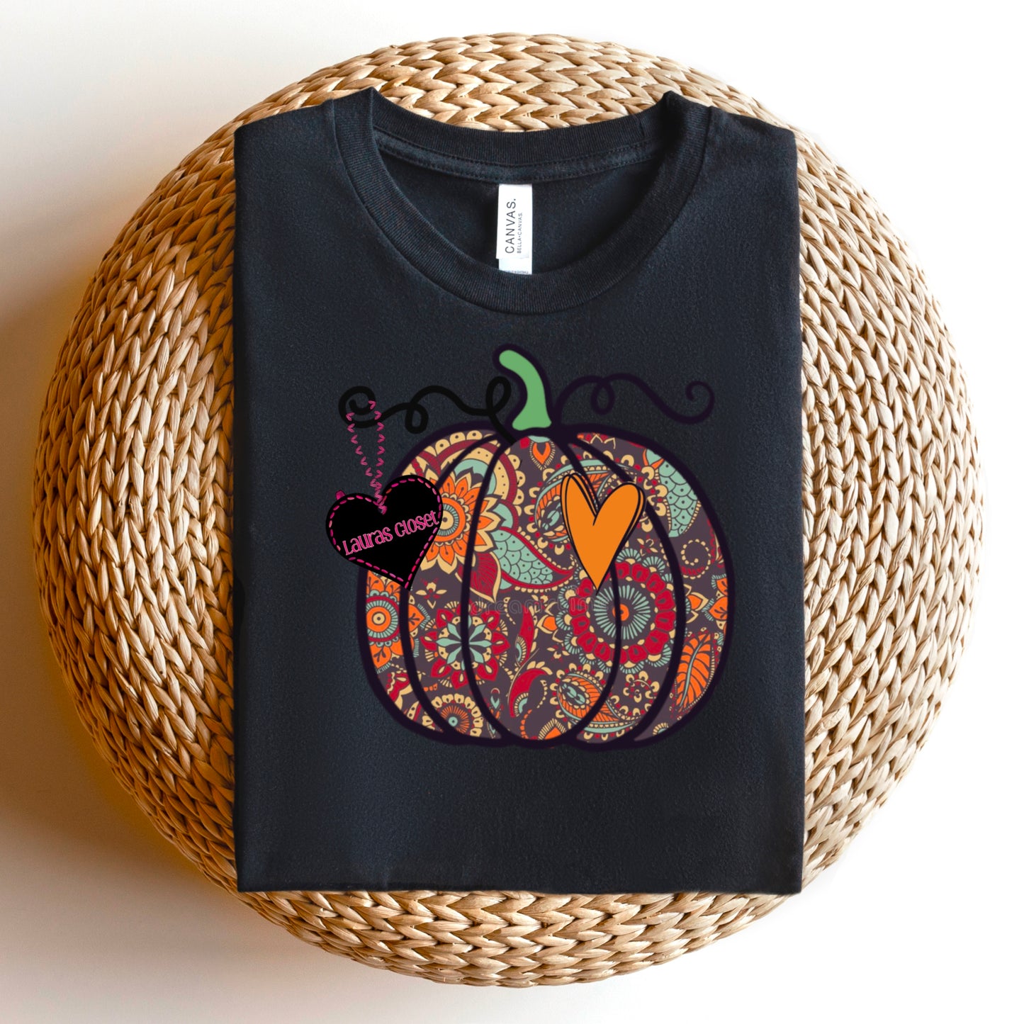 PUMPKIN- Paisley Orange Heart