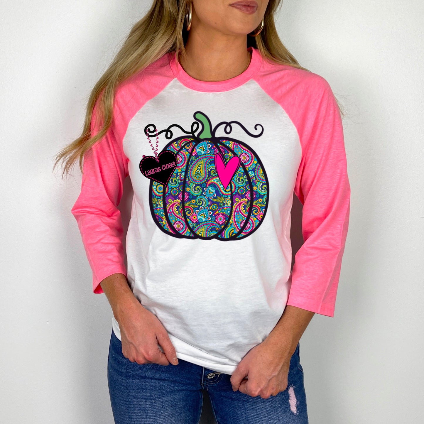 PUMPKIN- Paisley Pink Heart
