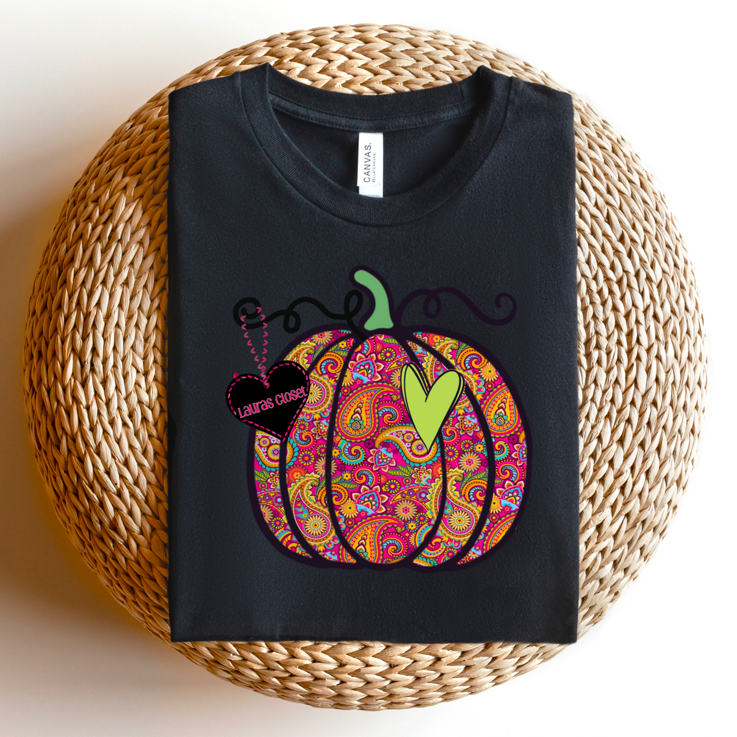 PUMPKIN- Paisley Green Heart