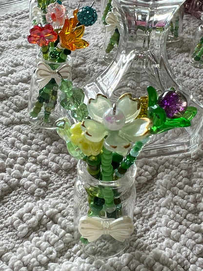 Mini Beaded Flower Vase 🌸
