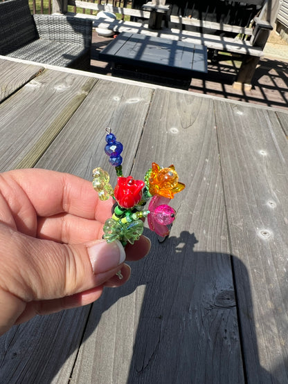🌸 Handmade Beaded Magnet Bouquet 🌸