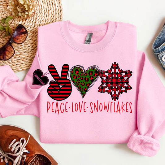 Peace Love Snowflakes