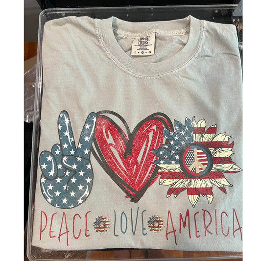 Peace Love America large- Bay - TO ORDER