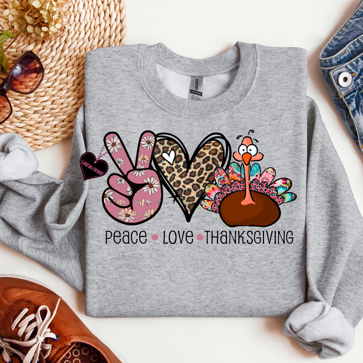 Peace Love Thanksgiving Turkey