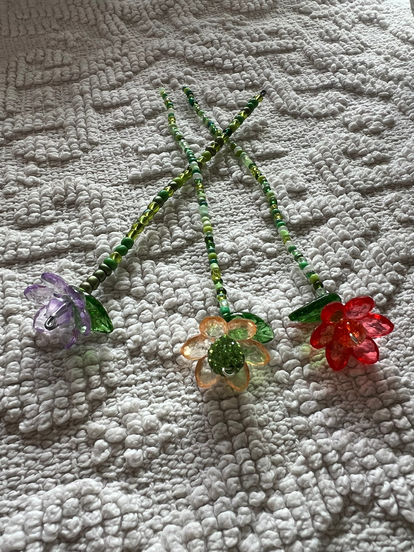🌸 Handmade Beaded Flower Bookmarks 🌸