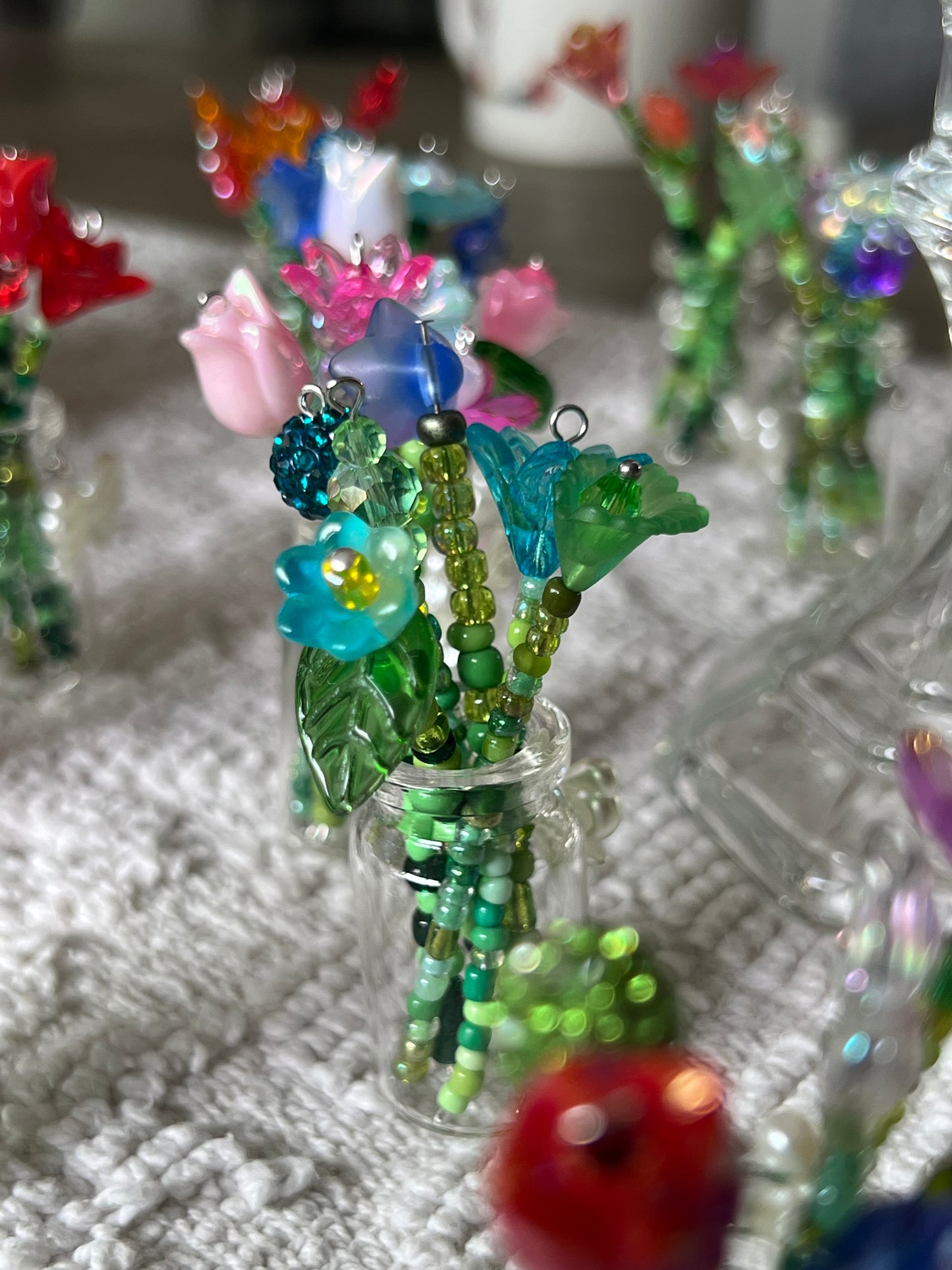 Mini Beaded Flower Vase 🌸