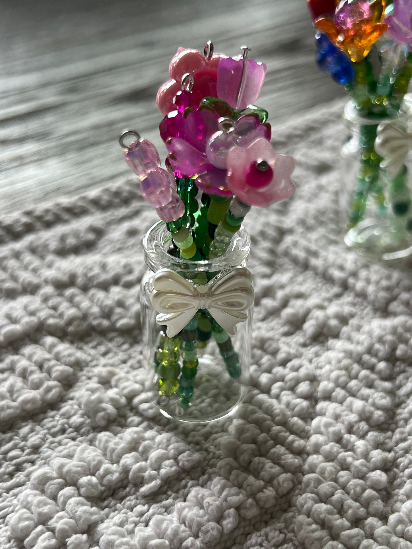 Mini Beaded Flower Vase 🌸