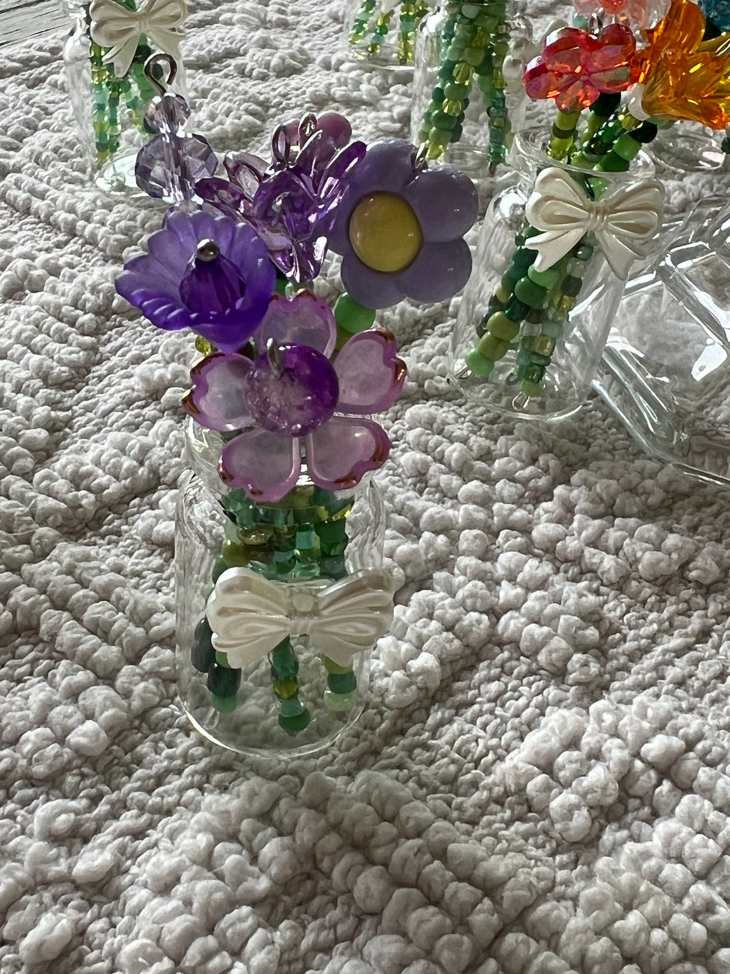 Mini Beaded Flower Vase 🌸