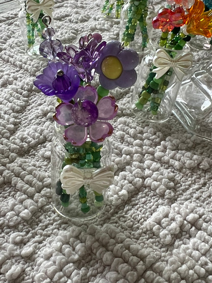 Mini Beaded Flower Vase 🌸