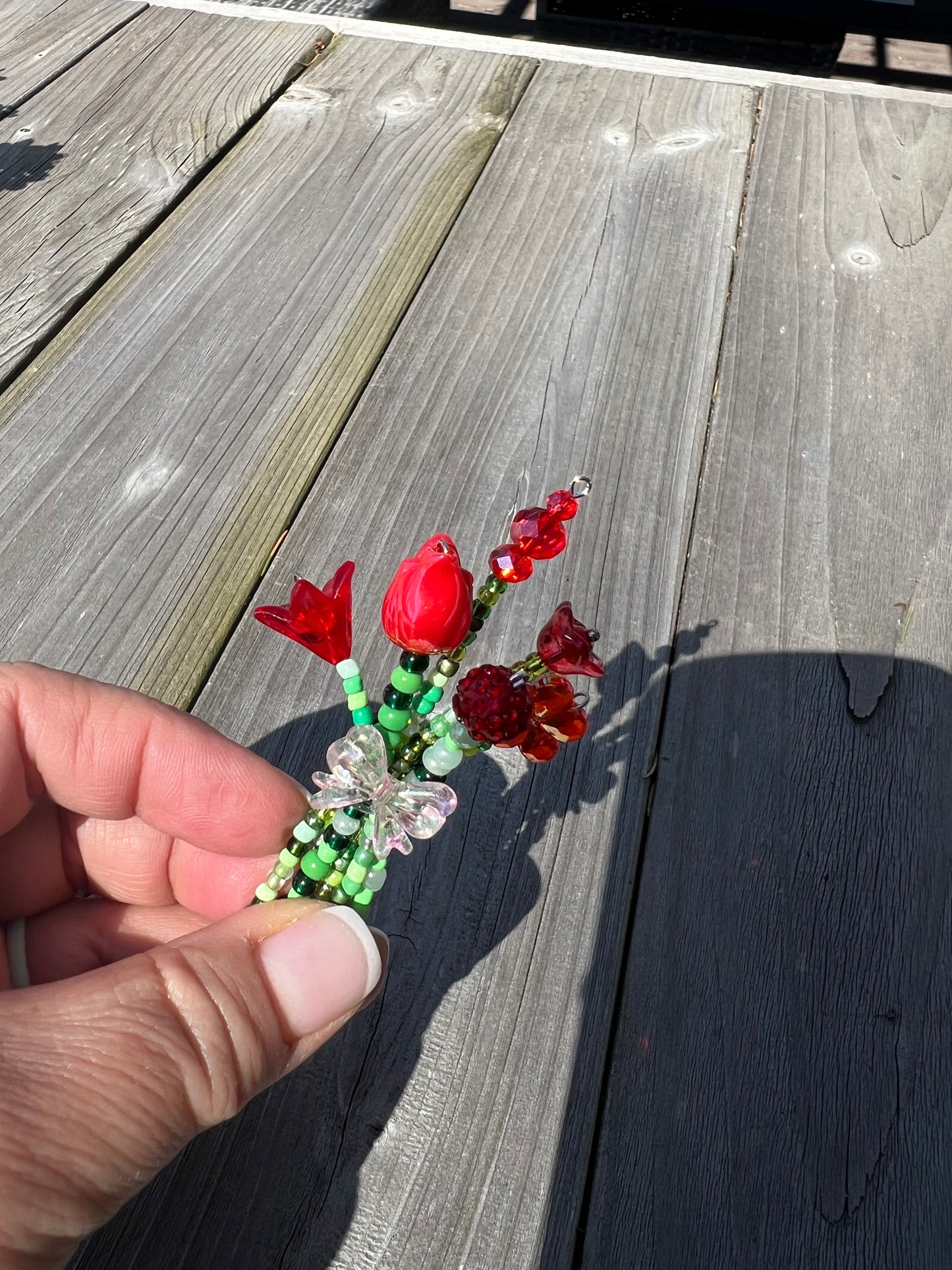 🌸 Handmade Beaded Magnet Bouquet 🌸