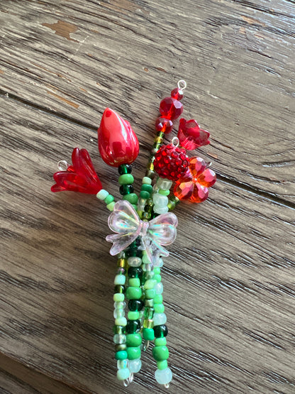 🌸 Handmade Beaded Magnet Bouquet 🌸