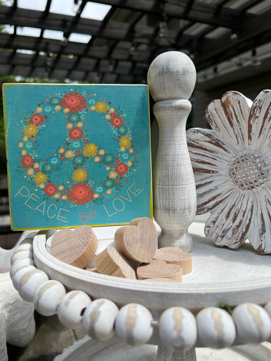 PEACE & LOVE MESSAGE BLOCK